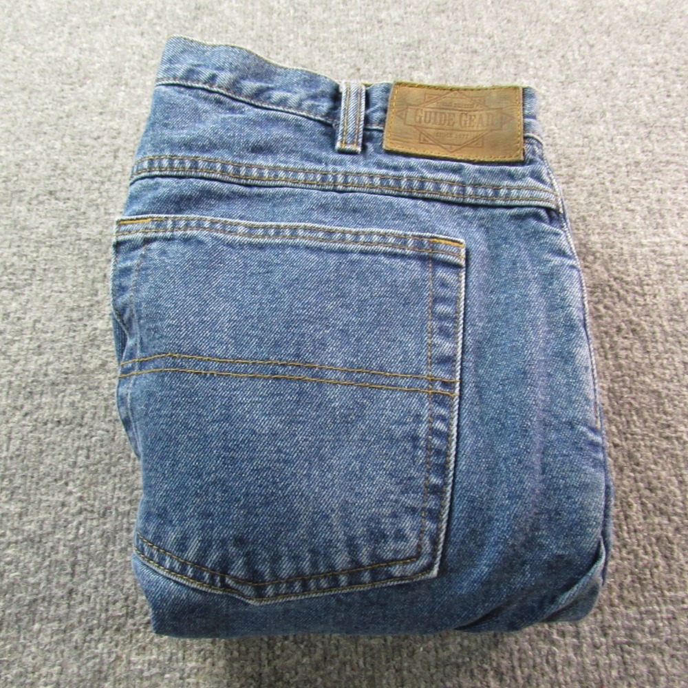 Guide Gear Jean Women 18 Blue Denim Flannel Lined Classic Fit Straight Leg Pants